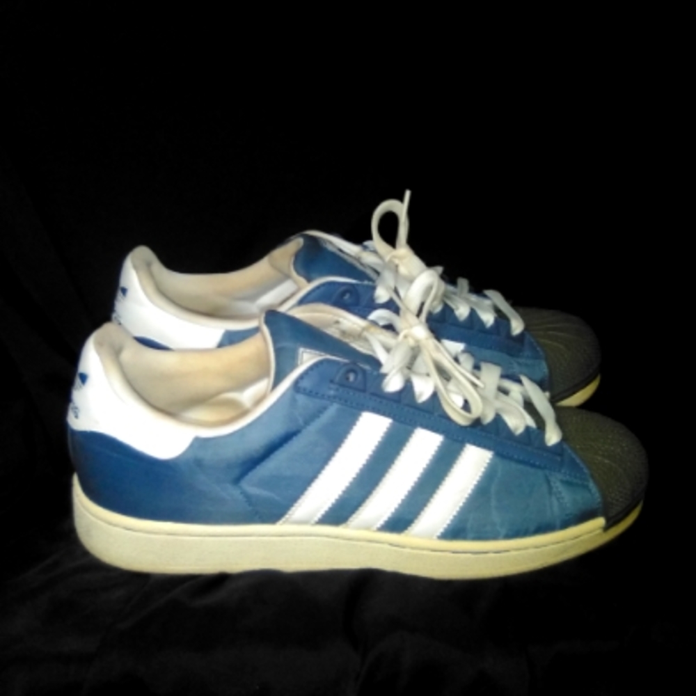 Adidas Superstar Shell Toe Light Navy/ Ivy Green Sz 10.5